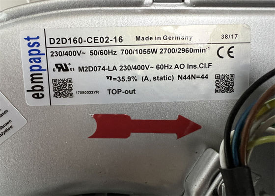 EBMPAPSTの送風機ABB ACS800の産業遠心ファンD2D160-CE02-16