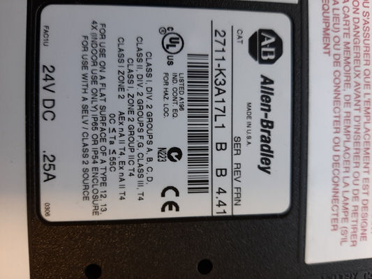 2711-K3A17L1 RS232 DF1 HMIのタッチ画面 アレン ブラッドリーPanelview 128 x 64のピクセル