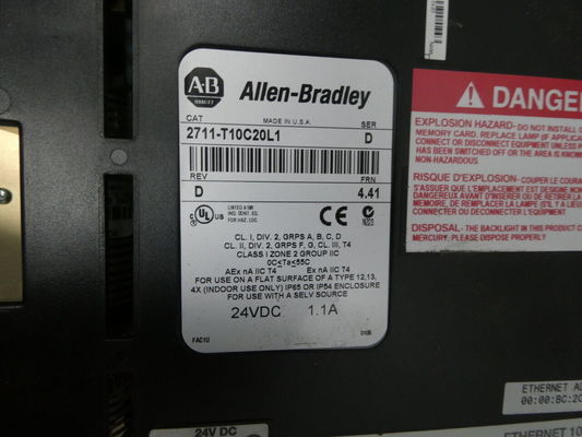 Plc 2711-T10C20L1が付いているPlc Panelviewのタッチ画面Hmiが付いている10inch Hmiインターフェイス