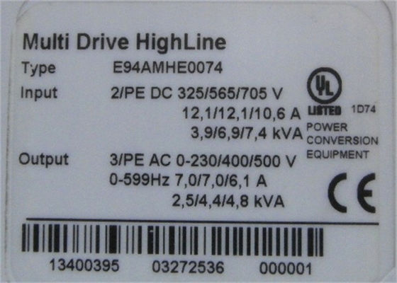 Lenze E94AMHE0074のサーボ ドライブは電圧3段階325/565/705VDCを入れた