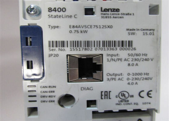 Lenze E84AVSCE7512SX0 8400シリーズSTATELINE設置0.75 KW （1.0 HP）