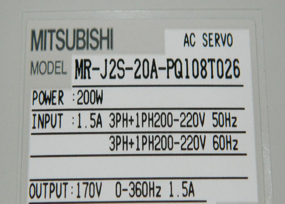 新しい三菱電機200WのアンプMR-J2S-20A-PQ108T026の産業サーボ ドライブ