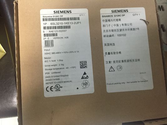 6SL3210-1KE13-2UP1 Siemens SINAMICS G120Cはpowerc 11KWを評価した   150%の積み過ぎを使って