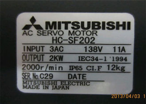 HC-SF202産業サーボ モーター三菱2000rpm 2kW HC-MFシリーズ