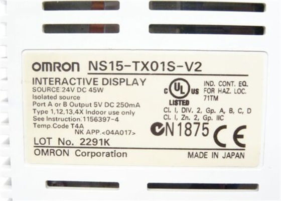 Omron NS15-TX01S-V2のオペレータ・インタフェース15 TCHS ETN+SERIAL+USBの銀