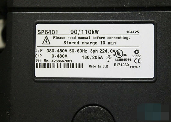 Nidecの制御技法のUnidrive SP6401 90kw/110kWインバーター0-480V 180-205Aサーボ ドライブ