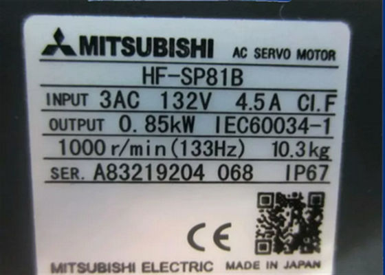 HF-SP81B AC産業サーボ モーター三菱HFシリーズ3PH 1000RPM