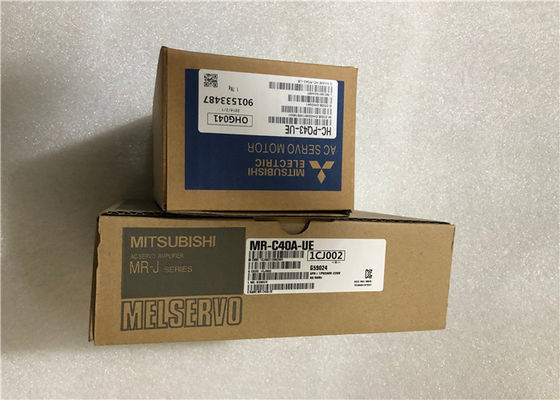 新しいモーターHC-PQ43-UE 4.5AMP 230Vを搭載する三菱400W産業サーボ ドライブMR-C40A-UE