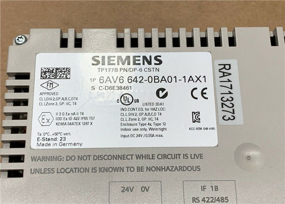 6AV6642-0BA01-1AX1 Siemens SIMATIC TP177B 6" PN/DP STN 256のカラー ディスプレイ