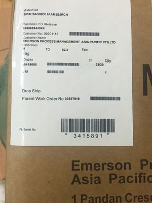 RRosemount 3051圧力送信機3051L2AG09D11AAM5E5RCN 0-62.2KPAのレベルの送信機の無線電信