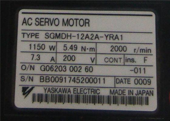 SGMDH-12A2A-YRA1シグマ5 Yaskawa電気ACサーボ モーター1150W 7.3A 200V 2000r/min