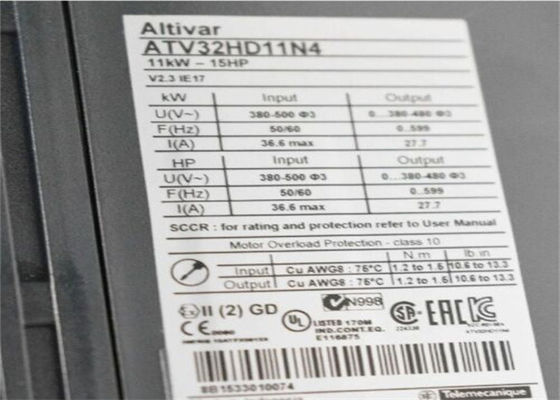 ATV32HD11N4   シュナイダー可変的な速度ドライブATV32 11 kw 400 V   3段階