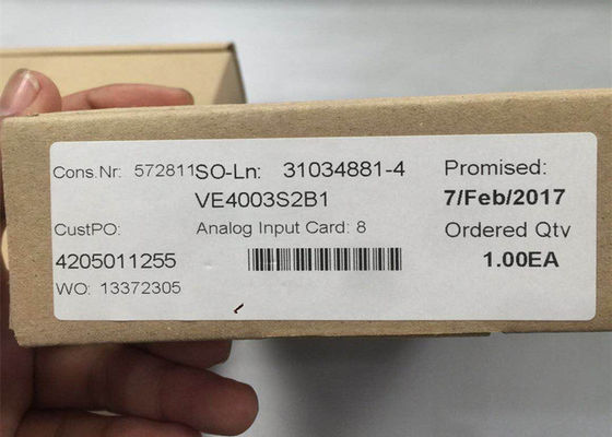 エマーソンDELTAVのアナログ入力 カードVE4003S2B1、8 CH、4-20mAの雄鹿、新しいシリーズ2