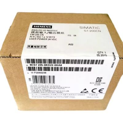SIEMENS 6ES7235-0KD22-0XA8入力/出力モジュールのアナログ4 AI 10 VDC +/-10 V DC 12ビット