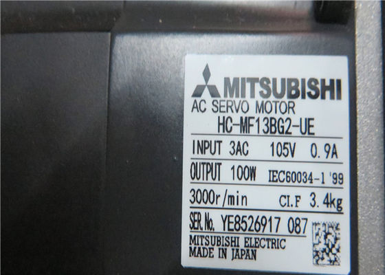 在庫で新しいギヤが付いている三菱100W ACサーボ モーターHC-MF13BG2-UE