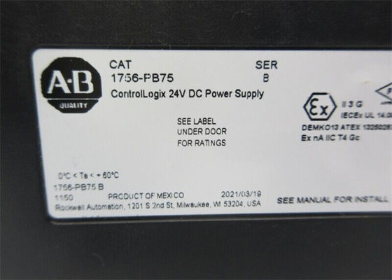 1756-PB75アレン ブラッドリー95 Wは電源24ボルトのDCControlLogixのデジタル私Oモジュール入れた