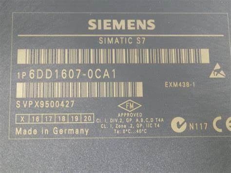 FM 458の4xアナログ出力のためのSiemens 6DD1607-0CA1 EXM 438-1入力/出力延長16ビットEXM