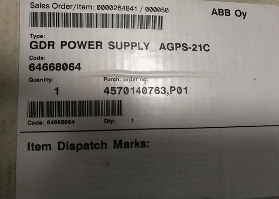 ABBの制御回路板AGPS-21C Q950 ACS800 PCB板AGPS21C 115/230 VAC