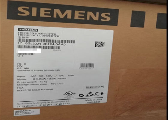 6SL3224-0BE34-5AA0 Siemensの余分な電源モジュールのSinamics G120力モジュールPM240
