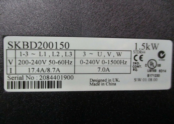 NIDECエマーソンの制御技法SKBD200150の司令官SK 1.5KW 200-240V 50-60Hz 17.4A/8.7A