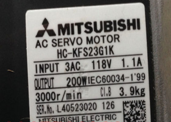 三菱200W新しいギヤK9020CかK9012Cが付いている産業ACサーボ モーターHC-KFS23G1K