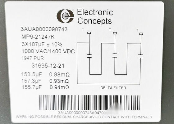 3AUA0000090743 107UF/1000VACフィルムコンパシータ MP9-21247Kドライブパーツ