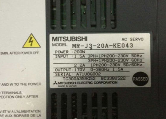 200W MITSUBISHI ACサーボアンプ MR-J3-20A-KE043 360Hz 1.5A インダストリアルドライブ 輸出 170V