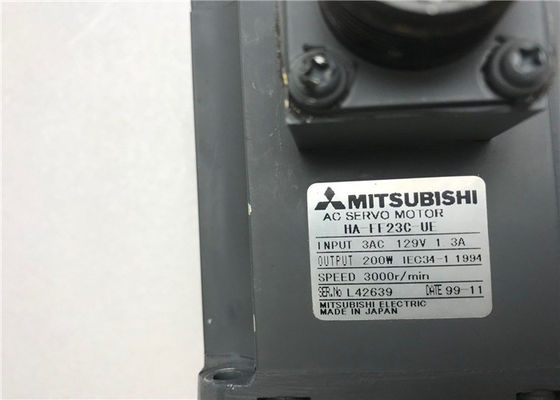 ミツビシ 200W AC SERVO MOTOR HA-FF23C-UE 3AC 129V 1.3A 3000rpm 在庫あり