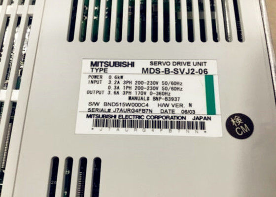 ミツビシ・メルダス 0.6KW 産業用交流サーボ駆動装置 MDS-B-SVJ2-06 3.2A 3PH 200-230V