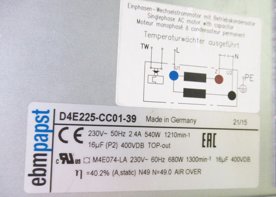 D4E225-CC01-39+WIRE 64114336 ファンのキット 230V 50/60HZ 新しい保証