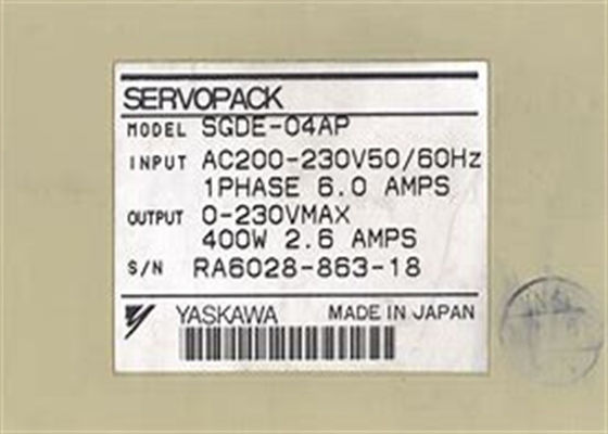 ブランド ヤスカワ AC サーボアンプ SGDE-04AP シグマシリーズ 箱内