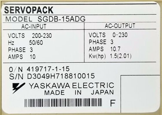 ヤスカワ産業用サーボドライブ SGDB-15ADG 全新