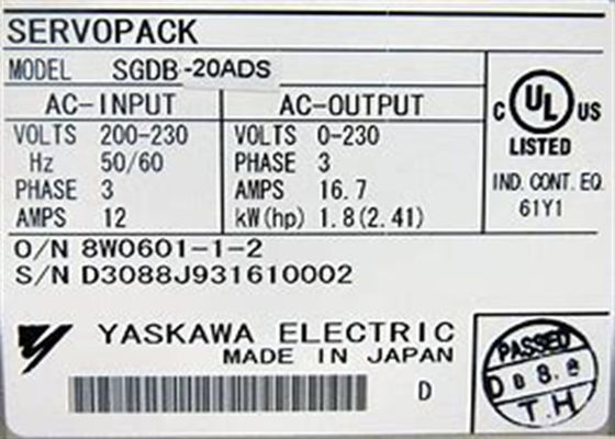 ヤスカワ 新型SGDB-20ADS産業用サーボドライブ 全新 箱入り