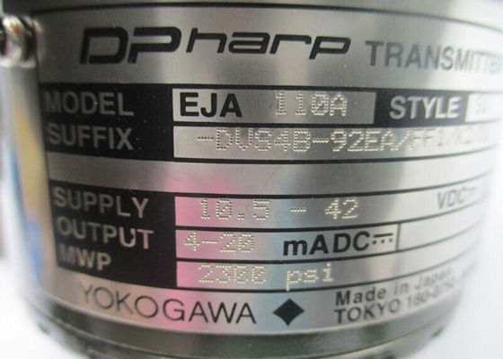 YOKOGAWA EJA110A-DUS4B-92EA/FF1/K2/D1 10.5-42VDC 2300PSI NSNP圧力トランスミッター