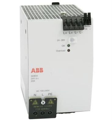 ABB 3BSC610067R1 SD834 電源 20A 入力 AC 100-240 V または DC 110-150 V 出力 DC 24 V 20A