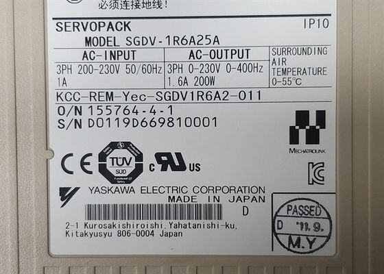 ヤスカワ SGDV-1R6A25A 200V ACサーボドライブ 全新 オリジナルボックス