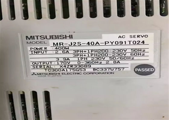 日本製 高トルク直流サーボモーター MR-J2S-40A-PY091 工業機械用