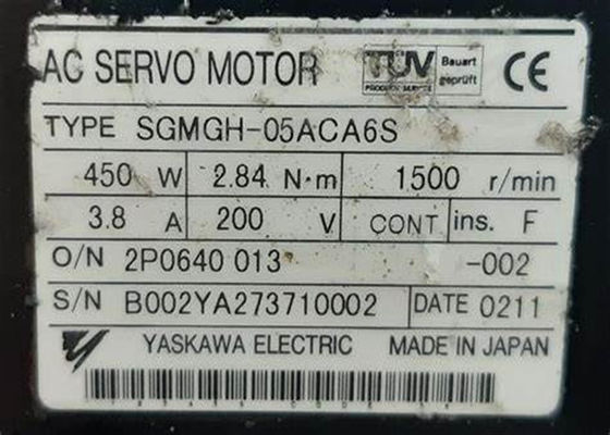 ヤスカワ SGMGH-05ACA6S 0.45kw ACサーボモーター 新品 オリジナル