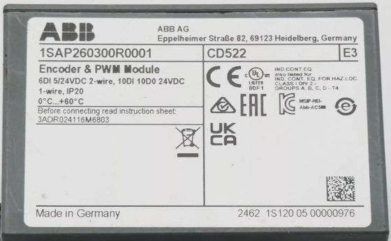 ABB CD522 1SAP260300R0001 機能モジュール2 エンコーダ入力 スウェーデン