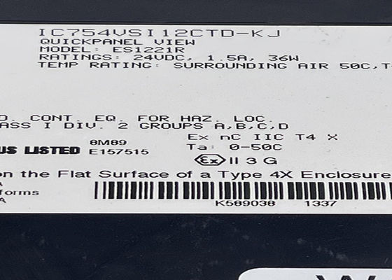GE IC754VSI12CTD-KJ 中間12インチカラーTFTタッチクイックパネルディスプレイ