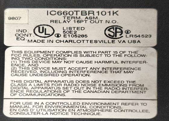 GE Fanuc IC660TBR101組は,Genius I/O デバイスのための端末組です.