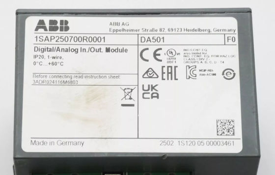 DA501 1SAP250700R0001 デジタルIOモジュール ABB 全新 オリジナル