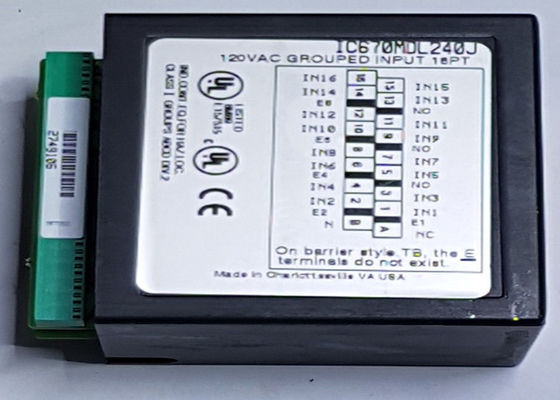 IC670MDL240は,GE Fanucのフィールド制御シリーズから16点離散入力モジュールです.