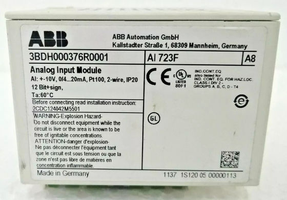 ABB AI 723F アナログデジタル入力モジュール 全新 オリジナルボックス
