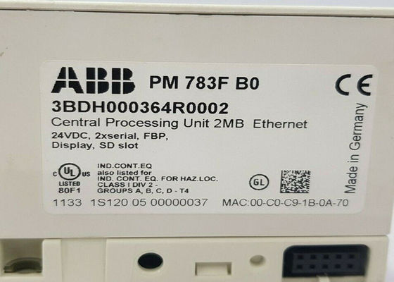 ABB U3BDH000364R0001 PM783F 中央処理ユニット 2M 2Mb
