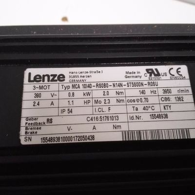 Lenze MCA 10I40- RS0B0-N14N-ST5S00N-R0SU 1.4751242 LB-FT トーク