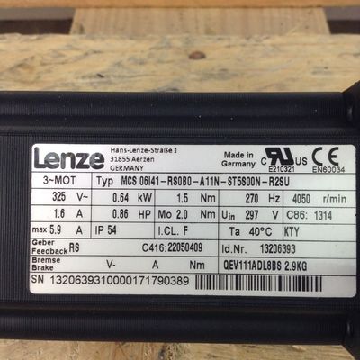 Lenze MCS 06F60-RS0B0-A11N-ST5S00N-R0SU 同期サーボモーター