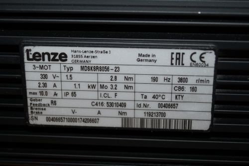 LENZE MDSKSR056-23 産業用サーボドライブ 定電圧220
