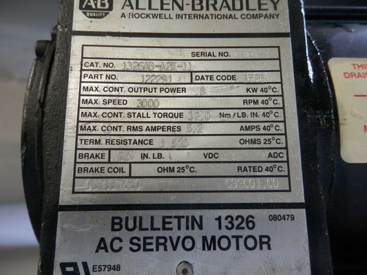 AB 1326AB-A1G-11 SERV MTR 16-IN-LB 5K-RPM STD INCH 工業用