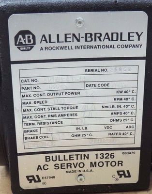 AB 1326AB-A3E-11SERV MTR 48-IN-LB 3K-RPM STD インチ制限スイッチ